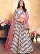 Load image into Gallery viewer, Grey Designer Semi Stitched Lehenga With  Unstitched Blouse Clothsvilla