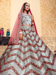 Load image into Gallery viewer, Grey Designer Semi Stitched Lehenga With  Unstitched Blouse Clothsvilla