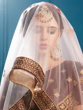 Load image into Gallery viewer, Brown Sparkling Sequins Semi Stitched Lehenga With Unstitched Blouse Clothsvilla