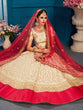 Load image into Gallery viewer, Beige Designer Semi Stitched Lehenga With Unstitched Blouse Clothsvilla