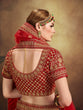 Load image into Gallery viewer, Red Elegant  Semi Stitched Lehenga With  Unstitched Blouse Clothsvilla