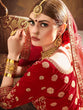 Load image into Gallery viewer, Red Elegant  Semi Stitched Lehenga With  Unstitched Blouse Clothsvilla