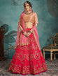 Load image into Gallery viewer, Fashionable Pink Art Silk Semi Stitched Lehenga With  Unstitched Blouse Clothsvilla