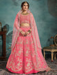 Load image into Gallery viewer, Pink Classy  Semi Stitched Lehenga With  Unstitched Blouse Clothsvilla