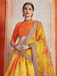 Load image into Gallery viewer, Designer Yellow Art Silk Semi Stitched Lehenga With  Unstitched Blouse Clothsvilla