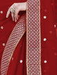 Load image into Gallery viewer, Maroon Georgette Saree With Unstitched Blouse Clothsvilla