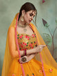 Load image into Gallery viewer, Mustard Color Soft Net Sequins Semi Stitched Lehenga With  Unstitched Blouse Clothsvilla