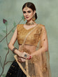 Load image into Gallery viewer, Black Classy Semi Stitched Lehenga With  Unstitched Blouse Clothsvilla