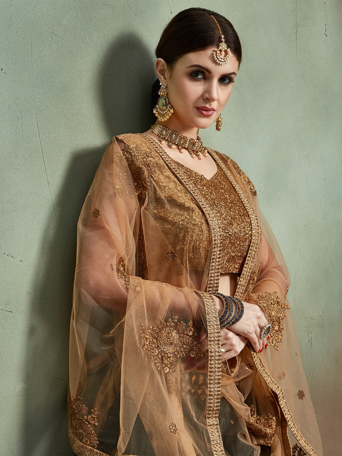 Black Classy Semi Stitched Lehenga With  Unstitched Blouse Clothsvilla