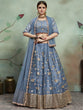 Load image into Gallery viewer, Grey Designer Semi Stitched Lehenga With  Unstitched Blouse Clothsvilla