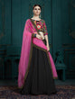 Load image into Gallery viewer, Black Classy Semi Stitched Lehenga With  Unstitched Blouse Clothsvilla