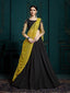 Black Classy Semi Stitched Lehenga With  Unstitched Blouse Clothsvilla