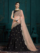 Load image into Gallery viewer, Black Classy Semi Stitched Lehenga With  Unstitched Blouse Clothsvilla