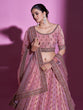 Load image into Gallery viewer, Pink Silk Blend Semi Stitched Lehenga With Unstitched Blouse Clothsvilla