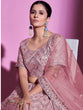 Load image into Gallery viewer, Pink Silk Blend Embroidered Semi Stitched Lehenga With Unstitched Blouse Clothsvilla