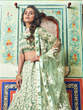 Load image into Gallery viewer, Sea Green Net Semi Stitched Lehenga With Unstitched Blouse Clothsvilla