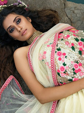 Load image into Gallery viewer, Designer White Semi Stitched Lehenga With  Unstitched Blouse Clothsvilla