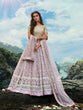 Load image into Gallery viewer, Designer Purple Soft Net  Semi Stitched Lehenga With  Unstitched Blouse Clothsvilla