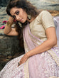 Load image into Gallery viewer, Designer Purple Soft Net  Semi Stitched Lehenga With  Unstitched Blouse Clothsvilla