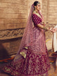 Load image into Gallery viewer, Purple Embroidered Georgette Semi Stitched Lehenga With Unstitched Blouse Clothsvilla