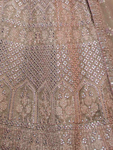 Load image into Gallery viewer, Beige Embroidered Butter Crepe Semi Stitched Lehenga With Unstitched Blouse Clothsvilla