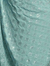 Load image into Gallery viewer, Light Blue Georgette Embroidered Saree With Unstitched Blouse Clothsvilla