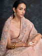 Load image into Gallery viewer, Peach Georgette Embroidered Saree With Unstitched Blouse Clothsvilla