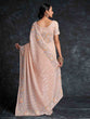 Load image into Gallery viewer, Peach Georgette Embroidered Saree With Unstitched Blouse Clothsvilla
