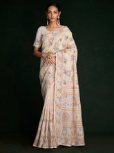 Load image into Gallery viewer, Designer Multicolor Georgette Embroidered Saree With Unstitched Blouse Clothsvilla