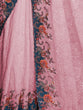 Load image into Gallery viewer, Classic Pink Georgette Embroidered Saree With Unstitched Blouse Clothsvilla