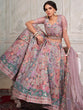 Load image into Gallery viewer, Women's Lilac Net  Semi stitched Lehenga With Unstitched Blouse Clothsvilla