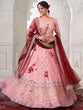 Load image into Gallery viewer, Women's Peach Silk  Semi stitched Lehenga With Unstitched Blouse Clothsvilla