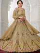 Load image into Gallery viewer, Women's Olive Net Semi stitched Lehenga With Unstitched Blouse Clothsvilla