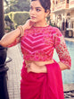 Load image into Gallery viewer, Pink Organza Solid Saree With Blouse Piece Clothsvilla