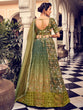 Load image into Gallery viewer, Stunning Olive Green Silk Semi Stitched Lehenga Choli Set Clothsvilla