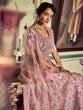 Load image into Gallery viewer, Stylish Pink Soft Net Embroidered Semi Stitched Lehenga With Unstitched Blouse Clothsvilla