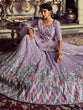 Load image into Gallery viewer, Modern Purple Georgette Embroidered Semi Stitched Lehenga With Unstitched Blouse Clothsvilla