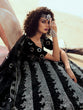 Load image into Gallery viewer, Desingner Black Sequins Semi Stitched Lehenga With  Unstitched Blouse Clothsvilla