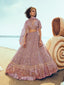 Designer Purple Soft Net With Sequins Thread Semi Stitched Lehenga With  Unstitched Blouse Clothsvilla