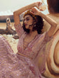 Load image into Gallery viewer, Designer Purple Soft Net With Sequins Thread Semi Stitched Lehenga With  Unstitched Blouse Clothsvilla