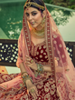 Load image into Gallery viewer, Maroon  Velvet Semi Stitched Lehenga With  Unstitched Blouse Clothsvilla