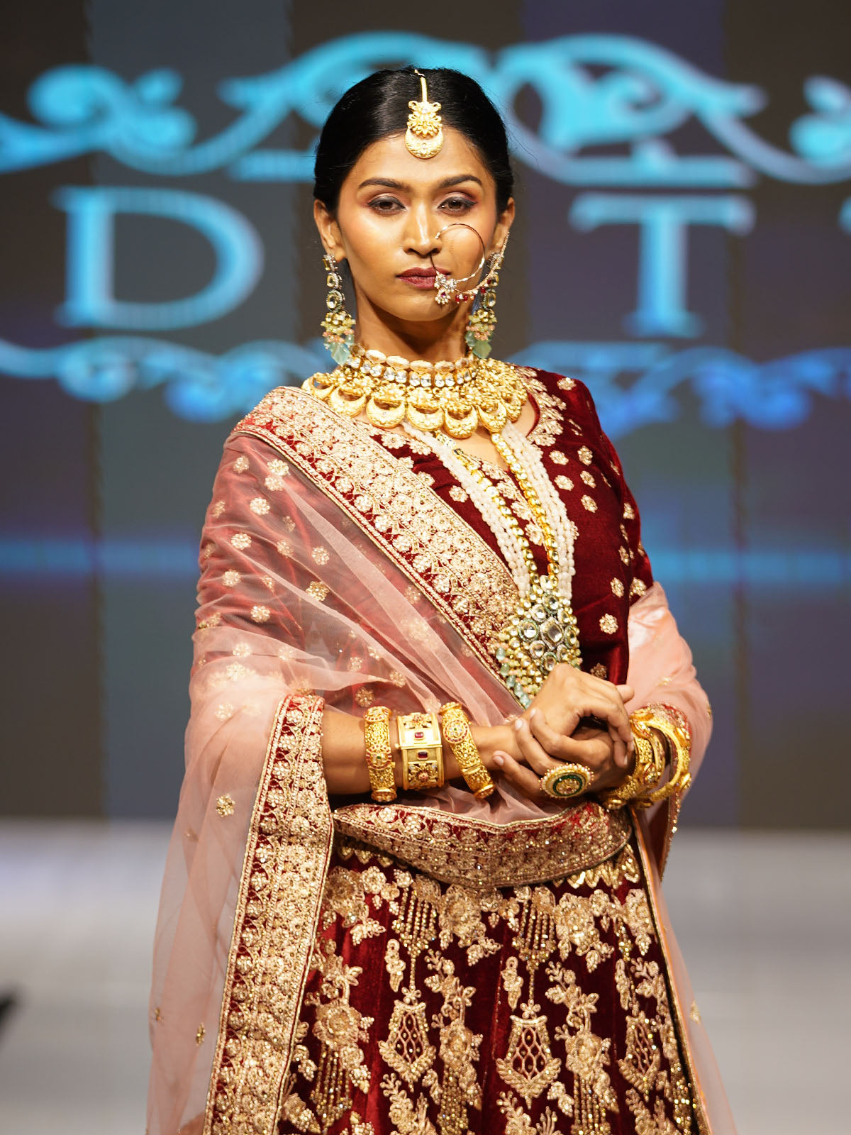 Maroon Velvet Semi Stitched Lehenga With  Unstitched Blouse Clothsvilla