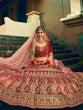 Load image into Gallery viewer, Festive Maroon  Semi Stitched Lehenga With  Unstitched Blouse Clothsvilla