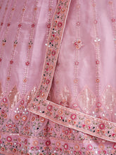 Load image into Gallery viewer, Beautiful Pink Georgette Semi Stitched Lehenga With Unstitched Blouse Clothsvilla
