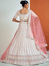 Load image into Gallery viewer, Modren White Georgette Semi Stitched Lehenga With Unstitched Blouse Clothsvilla