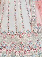 Load image into Gallery viewer, Modren White Georgette Semi Stitched Lehenga With Unstitched Blouse Clothsvilla