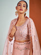 Load image into Gallery viewer, Stunning Pink Georgette Semi Stitched Lehenga With Unstitched Blouse Clothsvilla