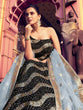 Load image into Gallery viewer, Black Classy Semi Stitched Lehenga With  Unstitched Blouse Clothsvilla