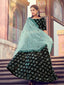 Black Elegant Semi Stitched Lehenga With  Unstitched Blouse Clothsvilla
