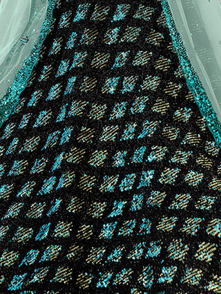 Black Elegant Semi Stitched Lehenga With  Unstitched Blouse Clothsvilla
